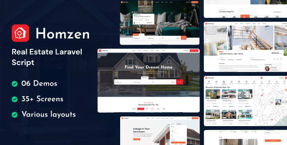 Homzen v1.3.5 – Laravel Real Estate Agency Portal Multilingual Nulled