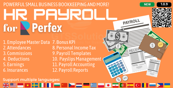 HR Payroll module v1.0.9 - Perfex CRM Addon