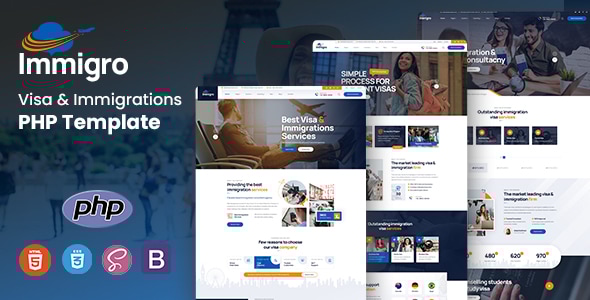 Immigro - Visa Immigration PHP Template