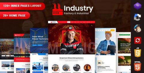Industry - Factory Industrial Template + RTL Ready
