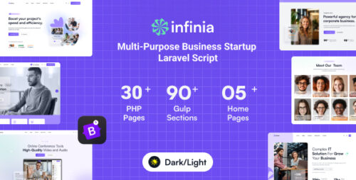 Infinia v1.1.5 – Multipurpose Business Consulting Startup Laravel Script Nulled