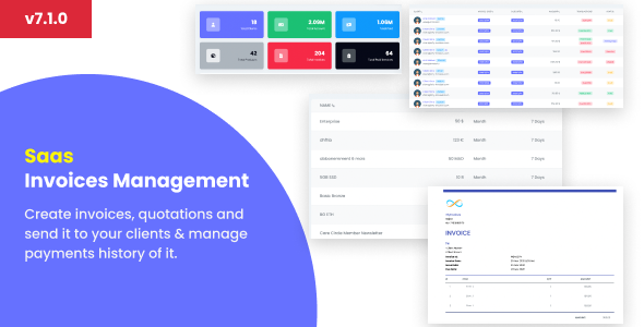 Invoice SaaS Management System v7.1.0 – Invoices SaaS / Billing Management / Laravel Invoice Management