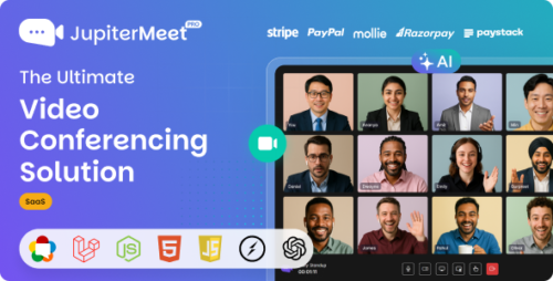 JupiterMeet Pro v2.1.7 - White Label Video Conference with AI & SaaS
