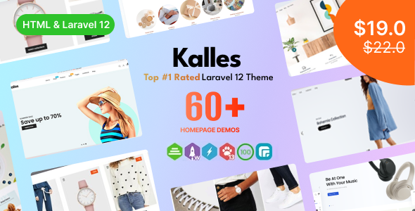 Kalles - HTML Laravel 12 eCommerce Templates