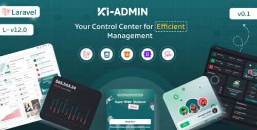 Ki-admin Laravel 12 Admin Dashboard Template