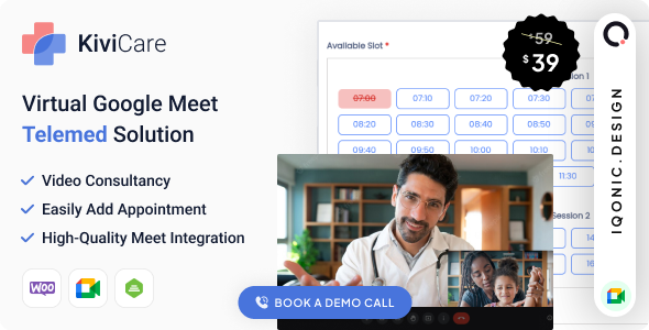 KiviCare(TM) - Google Meet Telemed And WooCommerce Payment Gateway (Add-on)