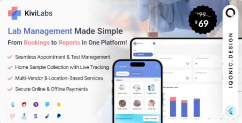 KiviLabs v1.0.1 – All-in-One Lab Management & Test Booking Solution with Multi-Vendor Support