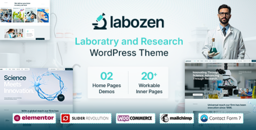 Labozen - Science Research Laboratory WordPress Theme