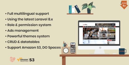 LaraMag v7.6.4 - Laravel News & Magazine Multilingual System Script Download