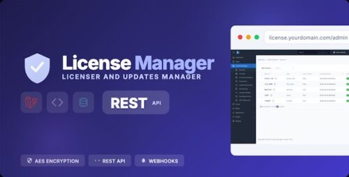 License Manager v1.1.1 - Laravel PHP Licenser and Updates Manager
