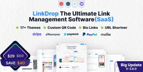 Linkdrop v4.1.0 – SaaS Link Management Tool Download