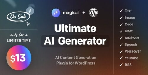 MagicAI for WordPress - AI Text, Image, Chat, Code, and Voice Generator