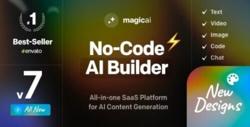 MagicAI v9.9 – OpenAI Content, Text, Image + Extensions & Themes Nulled