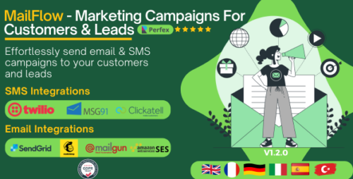 MailFlow v1.2.0 – Marketing Campaigns For Customers & Leads Perfex CRM