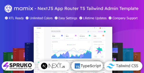 Mamix - NextJS App Router Typescript Tailwind Css Admin Template