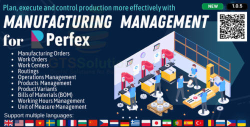 Manufacturing Management module for Perfex CRM v1.0.5