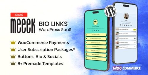 Meeek - Bio Links SaaS (WordPress) [Extended License]