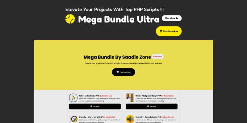 Mega Bundle Ultra Pro v1.1 – PHP Scripts Download
