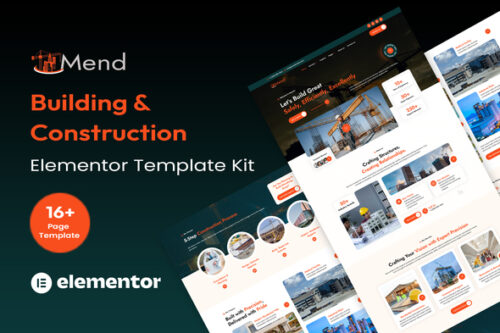 MendCraft - Building Construction Elementor Template Kit