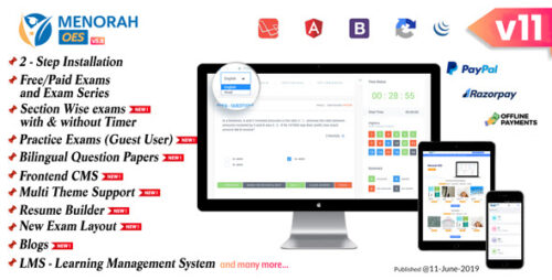 MenorahOES v11.0 – Online Learning and Examination System Script Download
