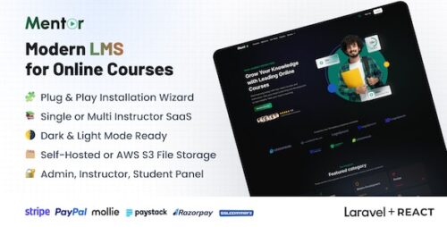 Mentor LMS v4.1.0 - Learning Management System Script