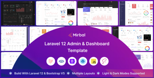Mirbal - Laravel 12 Admin Dashboard Template