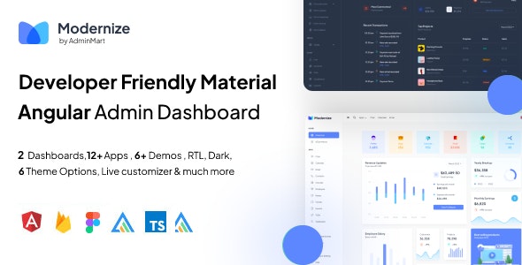 Modernize Angular 19 Admin Dashboard