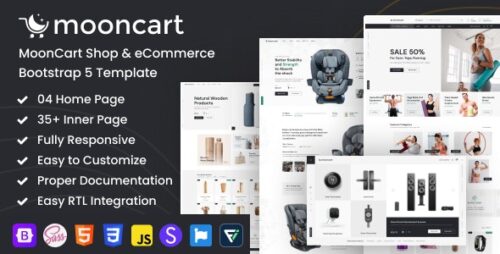 MoonCart - Shop eCommerce Bootstrap Template