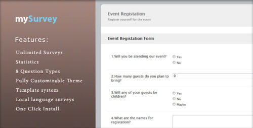 mySurvey v1.5 - Powerful Conduct surveys PHP and AJAX Script Download