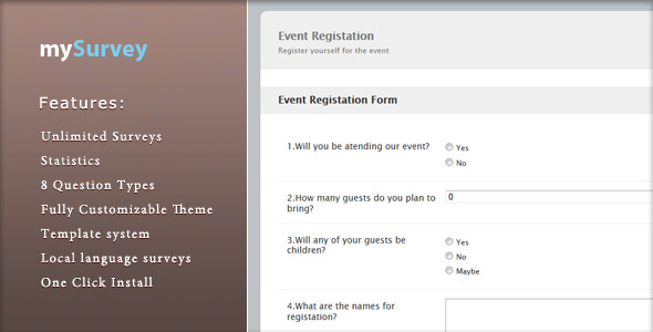 mySurvey v1.5 - Powerful Conduct surveys PHP and AJAX Script Download