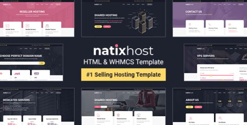 NatixHost - WHMCS Hosting HTML Template