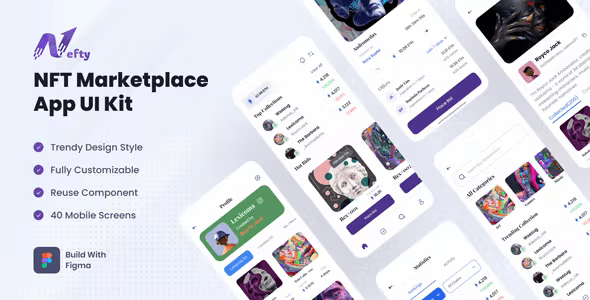 Nefty - NFT Marketplace App Figma Template