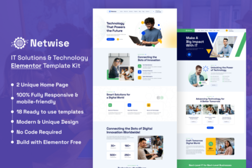 Netwise - IT Solutions Technology Elementor Template Kit