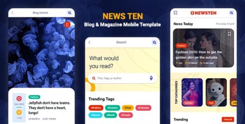 Newsten - Blog Magazine Mobile HTML Template
