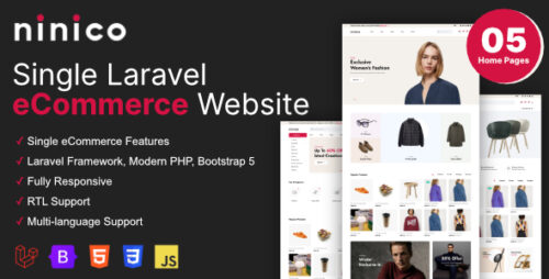 Ninico v1.8.2 – Minimal Laravel eCommerce Shop Script Nulled Download