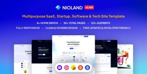 NioLand - SaaS App Landing Page HTML Template