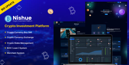 Nishue v5.2 – CryptoCurrency Buy Sell Exchange and Lending with MLM System | Crypto Investment Platform Nulled