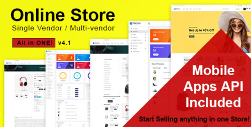 Online Store v4.1 – All in One Multi vendor Laravel eCommerce Platform