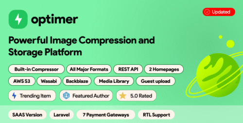 Optimer v3.1.0 - Advanced Image Compression + Cloud Storage Platform | SAAS | PHP