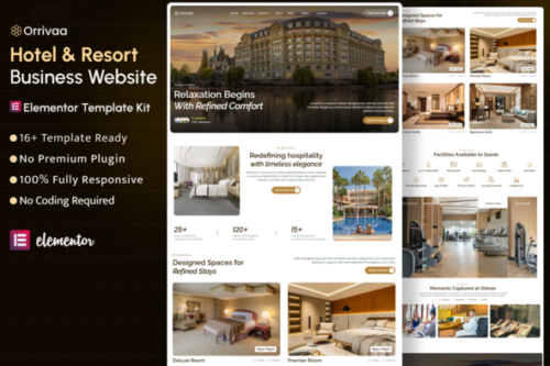 Orrivaa – Hotel Resort Business Elementor Template Kit