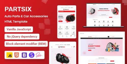 Partsix - Auto Parts Car Accessories Shop HTML Template