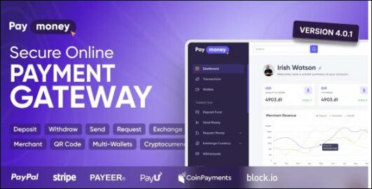 PayMoney v4.3.6 – Secure Online Payment Gateway + Mobile APP Nulled