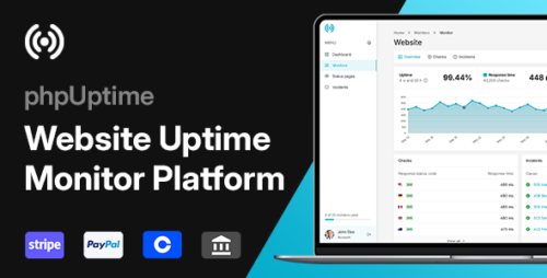 phpUptime v8.0 - Website Uptime Monitor (SaaS) Script
