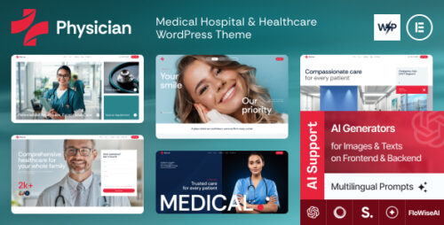 Physician - Medical Hospital Healthcare WordPress Theme