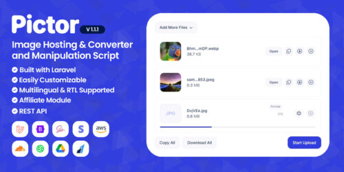 Pictor v1.1.1 - Image Hosting And Converter Script