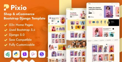 Pixio - Shop eCommerce Django Template