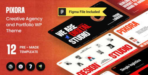 Pixora - Creative Agency Portfolio WordPress Theme