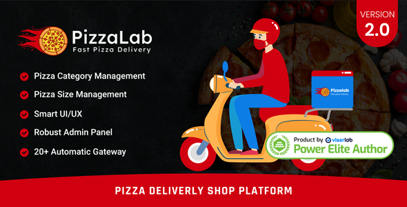PizzaLab v2.0 – Pizza Delivery Shop Platform Php Script Nulled