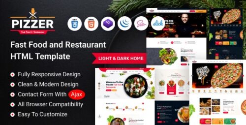 Pizzer - Fast Food Restaurant HTML Template