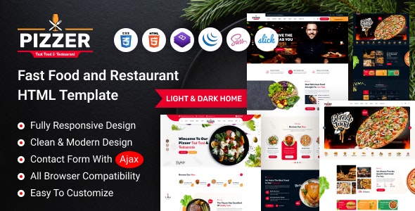 Pizzer - Fast Food Restaurant HTML Template